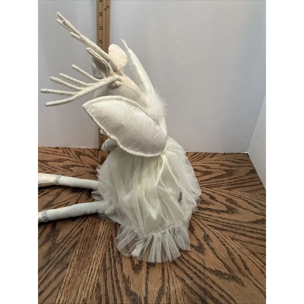 Weighted Sitting Holiday Angel‎ Deer Plush Christmas Decor